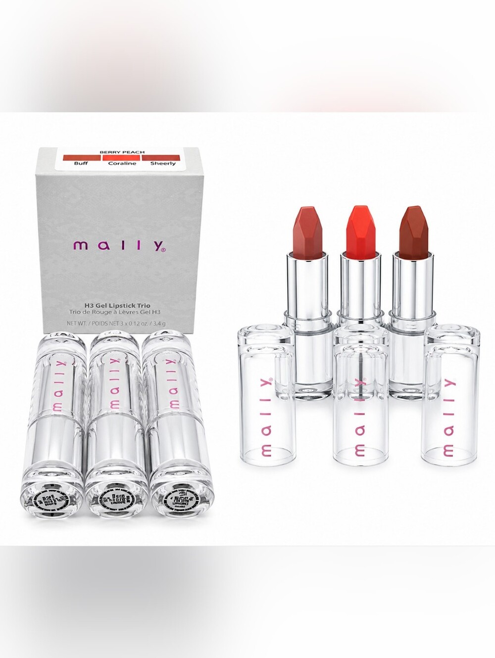 NEW IN BOX MALLY H3 TRIO - BERRY PEACH